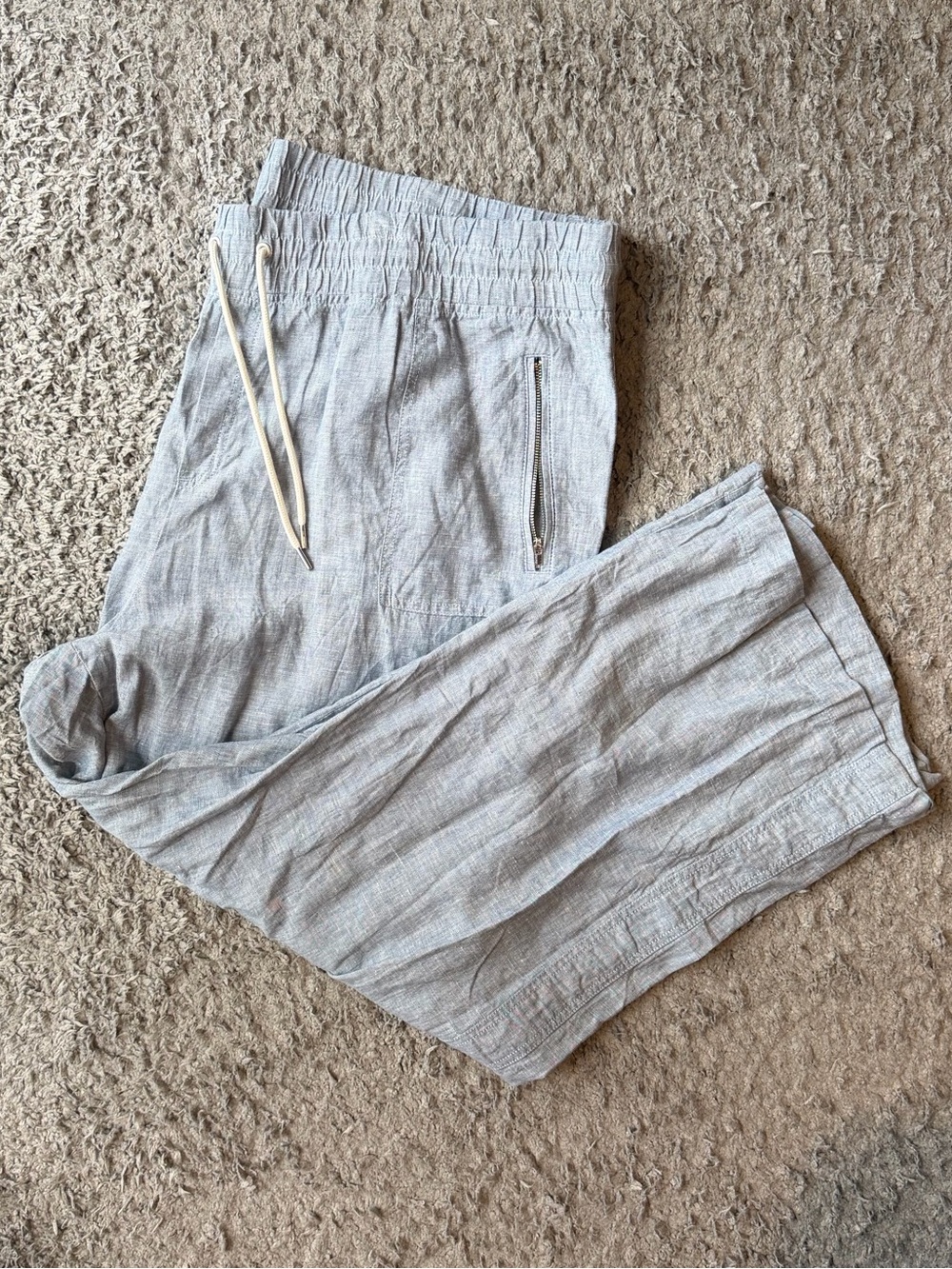 Athleta Cabo Linen Wide Leg Pants
